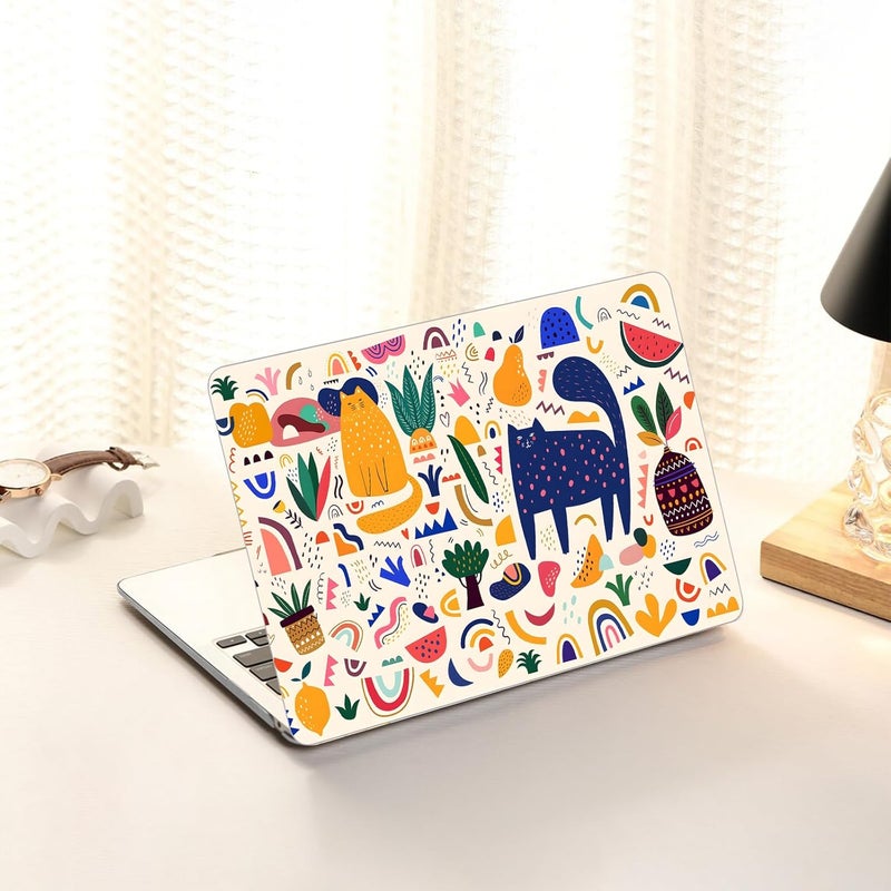 AKIT Compatible with MacBook Air 13 inch Case 2026 2025 2024-2022 M4 M3 M2 A3240 A3113 A2681, Unique Pattern Hard Shell Laptop Case+Screen Protector+Keyboard Cover for MacBook Air 13.6 inch, CatPark - Image 4